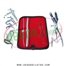 Hegar dilator Set of 2pcs 3-4, 13-14, mathieu anal speculum, grave 3pcs, collin large