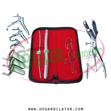 Hegar dilator Set of 2pcs 3-4, 13-14, mathieu anal speculum, grave 3pcs, collin 3pcs