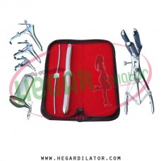 Hegar dilator Set of 2pcs 3-4, 15-16, mathieu anal speculum, grave 3pcs, collin medium