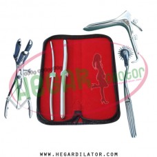 Hegar dilator Set of 2pcs 5-6, 11-12, pinwheel, mathieu speculum, grave medium