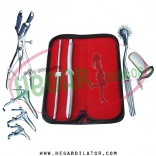 Hegar dilator Set of 2pcs 5-6, 13-14, pinwheel, mathieu speculum, grave 3pcs, collin large