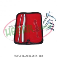 Hegar dilator Set of 2pcs 5-6, 17-18, grave speculum 3pcs