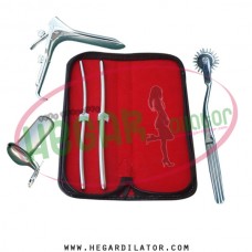 Hegar dilator Set of 2pcs 5-6, 7-8, pinwheel, grave speculum medium, collin large