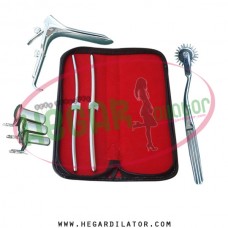 Hegar dilator Set of 2pcs 5-6, 7-8, pinwheel, grave speculum medium, collin 3pcs