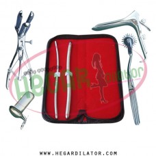 Hegar dilator Set of 2pcs 5-6, 9-10 pinwheel, mathieu speculum, grave small, collin small