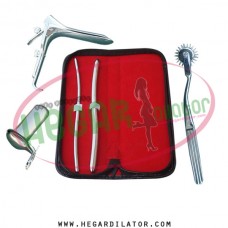 Hegar dilator Set of 2pcs 5-6, 9-10 pinwheel, grave speculum medium, collin small