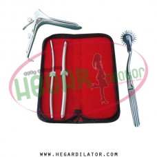 Hegar dilator Set of 2pcs 5-6, 9-10 pinwheel, grave speculum small