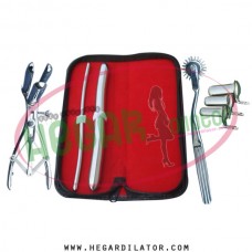 Hegar dilator Set of 2pcs 5-6, 15-16, pinwheel, mathieu speculum, collin speculum 3pcs